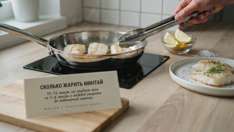 Сколько жарить минтай